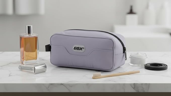 GOX Travel Toiletry Bag Dopp Kit Case for Men Multifunction Packing Organizer Pouch (Lavender purple)
