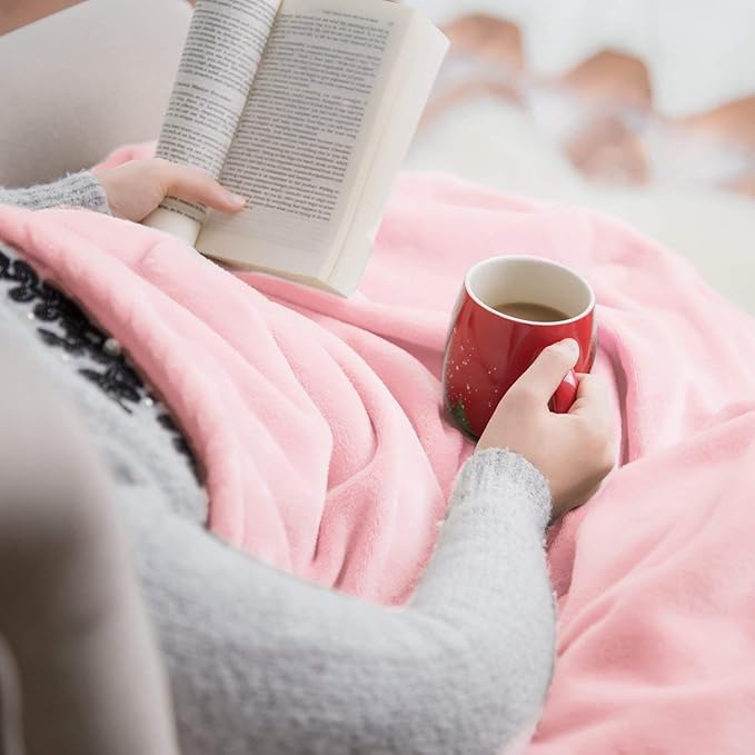 Bedsure GentleSoft Fleece Blankets King Size Pink - Valentines Blanket Soft Lightweight Plush Cozy Fuzzy Luxury Microfiber Throws, 108x90 inches