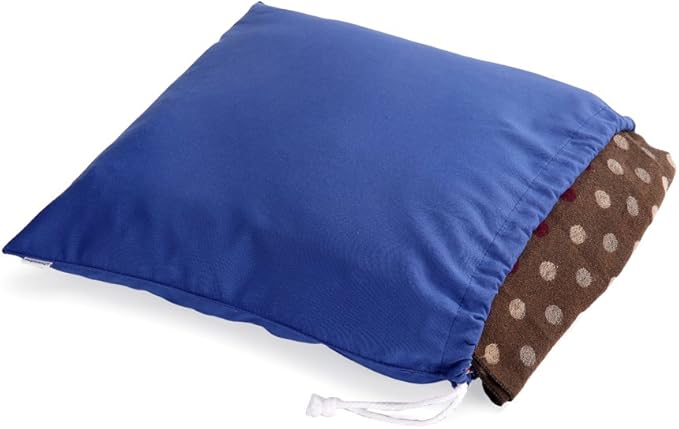 100% Cotton Canvas Travel Laundry Bag, 2-Pack (Small, Navy)