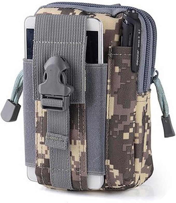 Tactical Molle Pouch, Universal EDC Waist Bag Belt Pouches, Outdoor Belt Bags Gear Tool Gadget Pocket with Cell Phone Holster