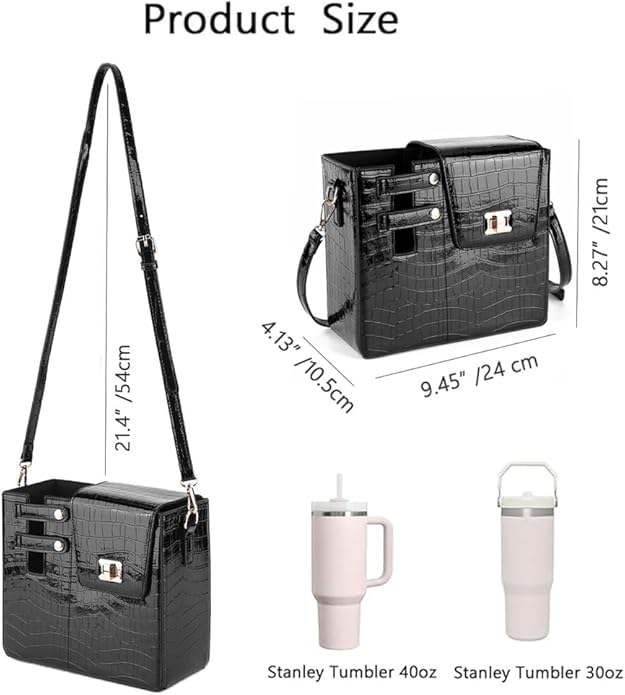 Stanley Purse Cup Holder Bag- Outdoor Portable Crossbody Bag for Stanley Cup Tumbler Purse