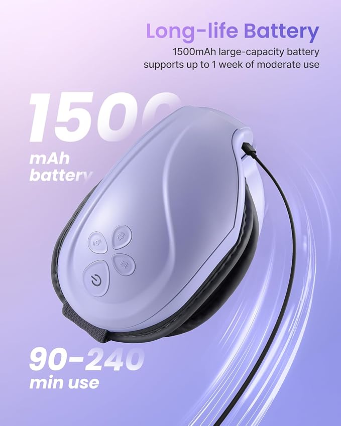 RENPHO Eye Massager with Heat, Birthday Valentines Day Gifts for Grandkids Mom Dad Women Men Face Massager, Heated Eye Mask for Improve Sleep Eyeris 2