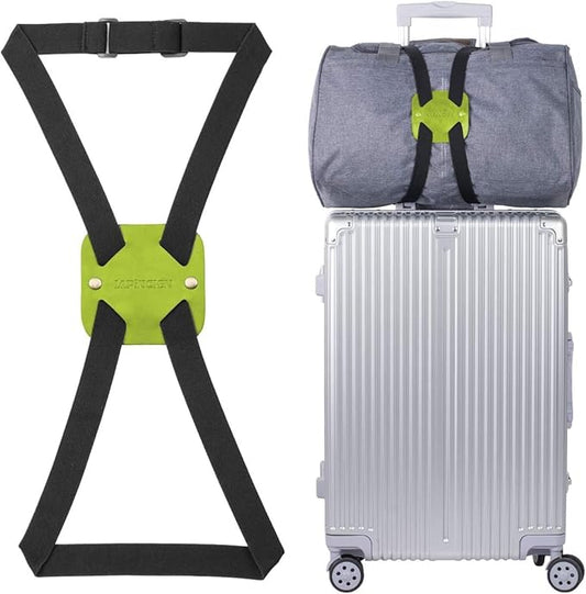 Luggage Straps for Suitcases,Travel Belt for Luggage Over Handle, Adjustable High Elastic Luggage Straps for Suitcases TSA Approved for Connecting Your Luggage (Green)