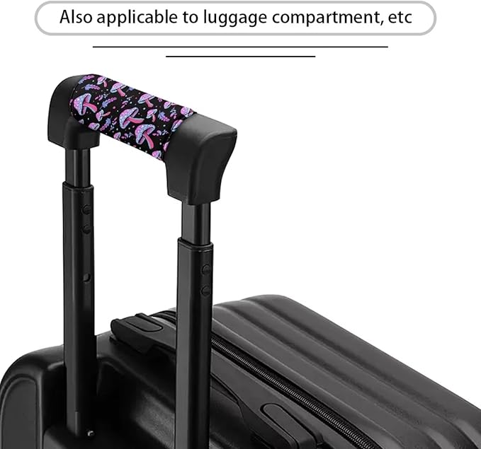 BIGCARJOB 2 Pcs Mushroom Luggage Handle Cover Set for Suitcase,Universal Luggage ID Tags Door Handle Protection Sleeve Cover Identifier Travel Bag Wraps Travel Accessories