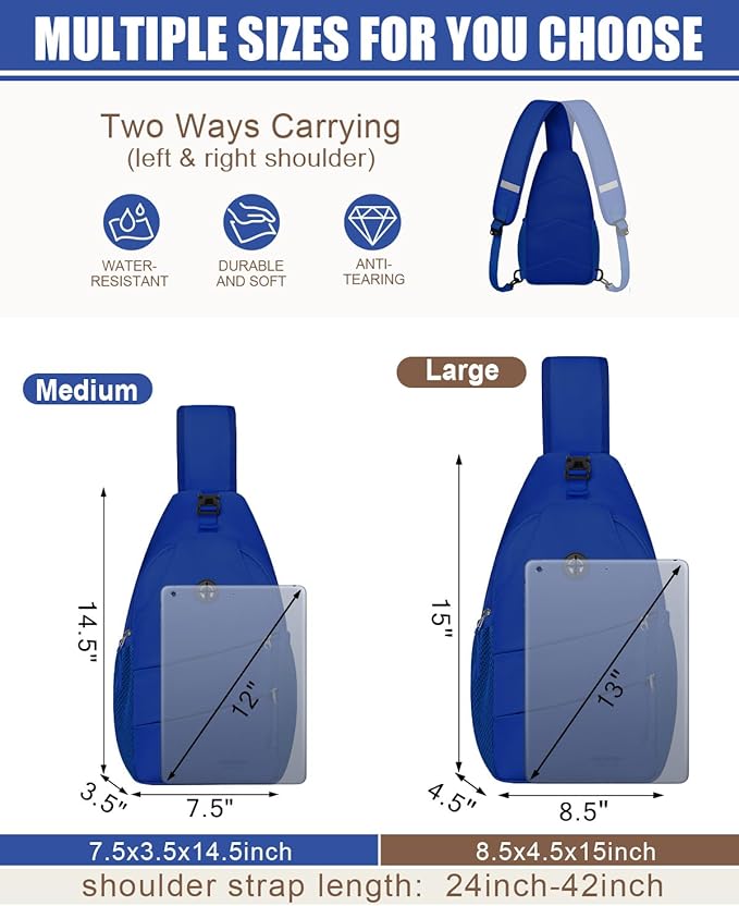 Crossbody Bags for Women Men Trendy Sling Bag Backpack Casual Chest Bag with Convertible Shoulder Strap