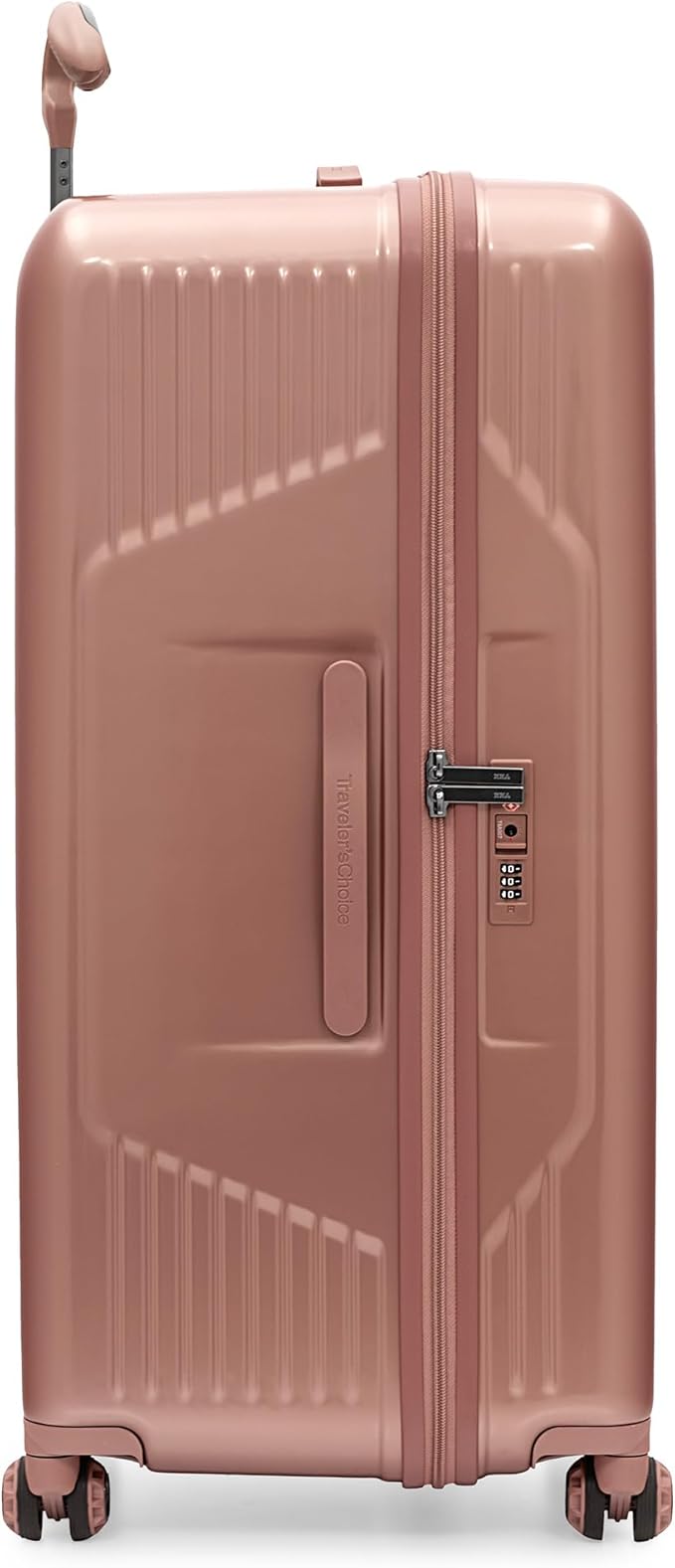Traveler's Choice Ultimax II Polycarbonate Hardside Luggage with Spinner Wheels, Rose Pink, 31-Inch Large Trunk