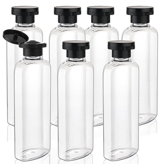 Travel Shampoo and Conditioner Bottles 7.7oz 7 Pack Leak Proof Squeeze Bottles with Flip Cap Refillable Containers Plastic Travel Bottle for Toiletries for Lotion Shampoo Conditioner