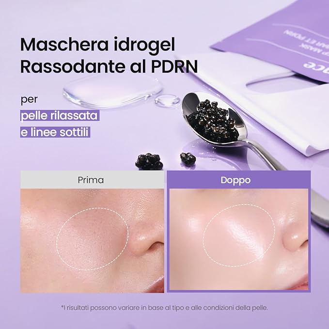 BIODANCE Rejuvenating Caviar PDRN Real Deep Mask, Overnight Hydrogel Face Mask, Skin Firming, Radiance, Enhancing Skin Recovery, Korean Skin Care | 1.19oz(34g) x 4ea