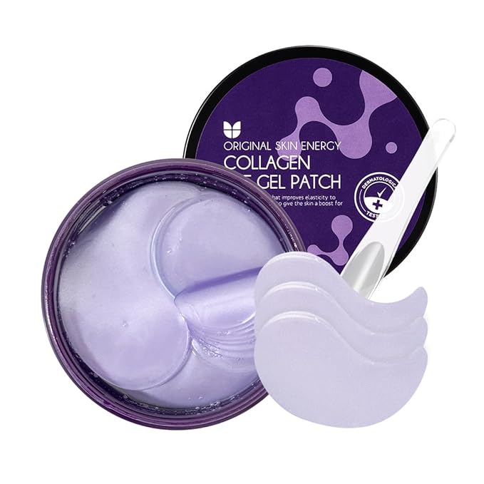 MIZON Marine Collagen Eye Gel Patch with Hydrolyzed Collagen, Caviar, and Chamomile for Firming, Nourishment, and Wrinkle Care- Korean Eye Mask– 60pcs –