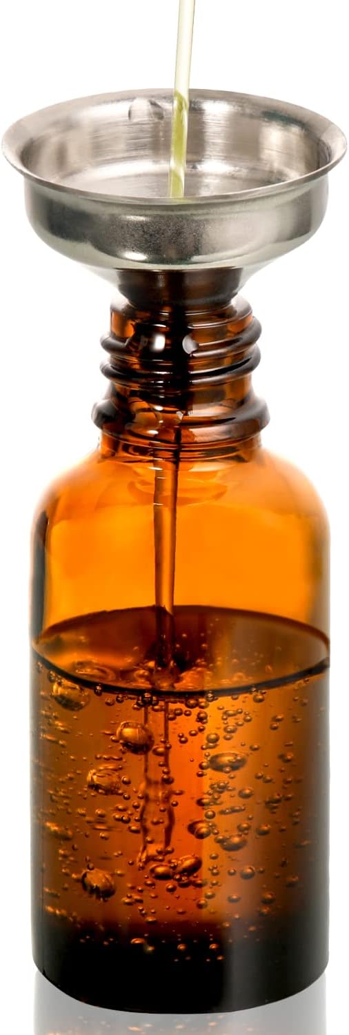 4 Pack, 1 oz Amber Glass Dropper Bottles Plus 2pcs Graduated Calibrated Glass Pipettes (1ml)- 30ml Dark Brown Tincture Bottles with Eye Droppers for Essential Oils, Liquids - Leakproof Travel Bottle