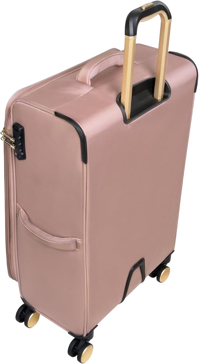It Luggage Glimmering 28" Softside Checked 8 Wheel Expandable Spinner, Mink Gold