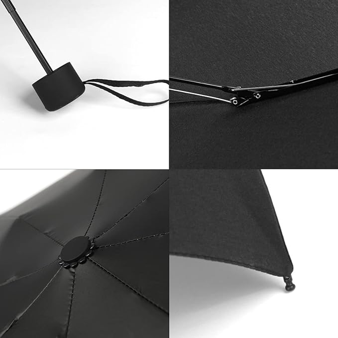 GAOYAING Compact Travel Umbrella with Case Sun&Rain Lightweight Small and Compact Suit for Pocket