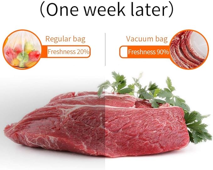 Vacuum Sealer Bags Rolls 2-Pack 11"X50' Commercial Grade BPA Free Double Sides Textured Vacuum Seal Bags Compatible with FoodSaver and Sous Vide Cooking (Total 100 Feet)