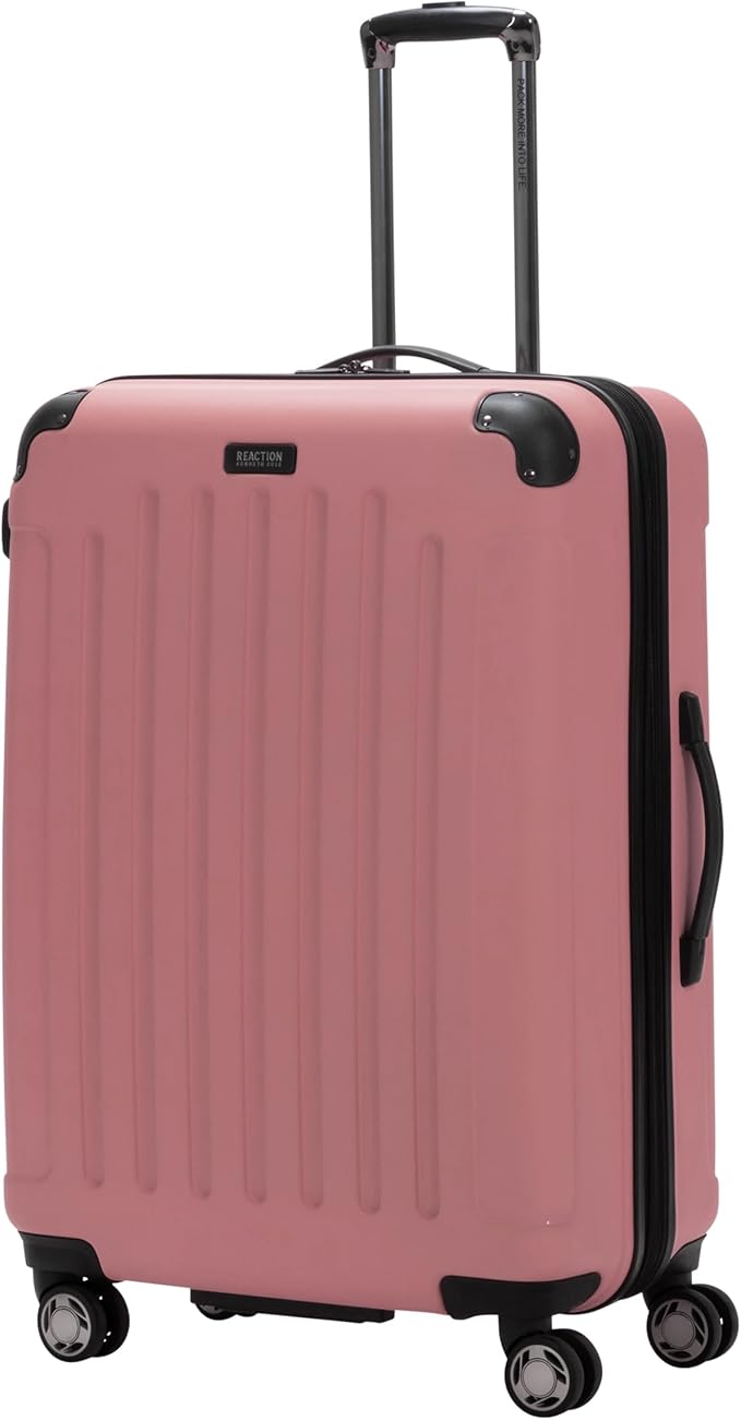 Kenneth Cole REACTION Renegade Luggage Expandable 8-Wheel Spinner Lightweight Hardside Suitcase, Peony, 28-Inch Checked