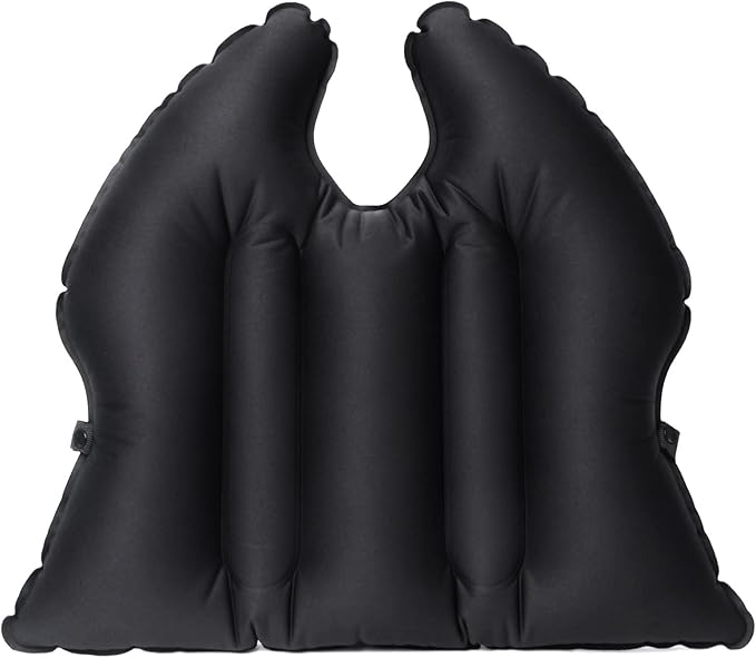 Inflatable Seat Cushion, Lumbar Support Pillow for Office Chair, Portable Outdoor Camping air Cushion,Car Lumbar Support, Lightweight, Waterproof, Essential for Home, Office and Travel, Black