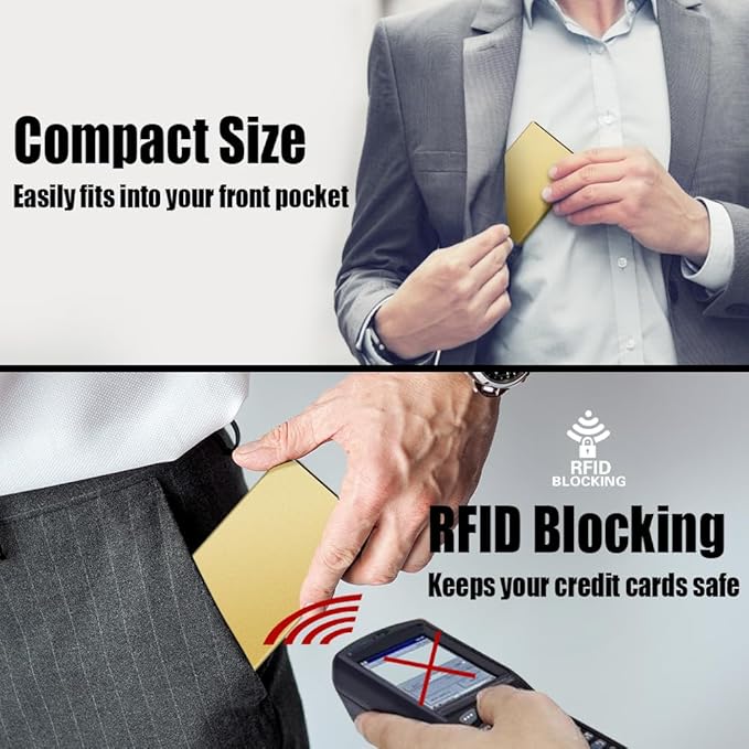 FurArt Slim Minimalist Wallet, Front Pocket Wallets, RFID Blocking, Credit Card Holder for Men