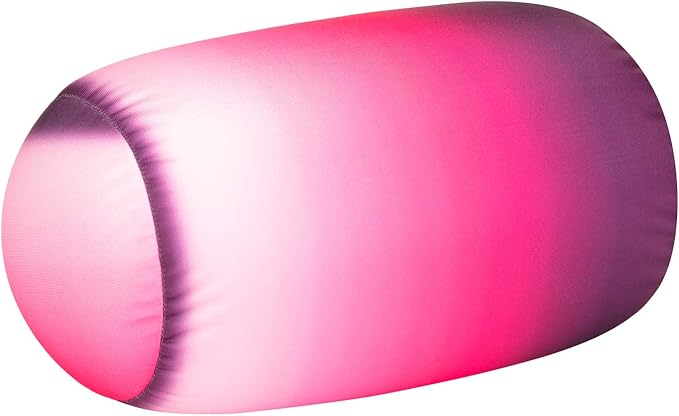 Squishy Microbead Neck Pillow, 7Inch x 12Inch Soft Travel Body Bed Pillow Bean Pillow for Kids Adult Chair Sleeping Car Seat, Fun Dormroom (Purple_Pink)
