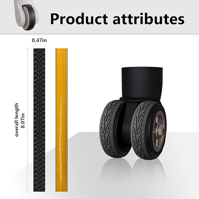 8Pcs Luggage Wheel Covers, Suitcases Wheel Covers, Silicone Luggage Protector, Durable, Mute and Shock Absorption, Waterproof (Grey p)