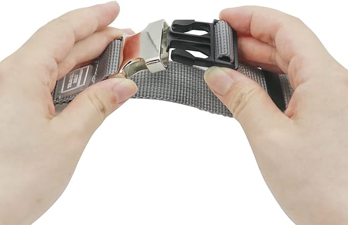 Add-A-Bag Luggage Strap Jacket Gripper, Luggage Straps Baggage Suitcase Belts Travel Accessories - Make Your Hands Free, Easy to Carry Your Extra Bags, Grey