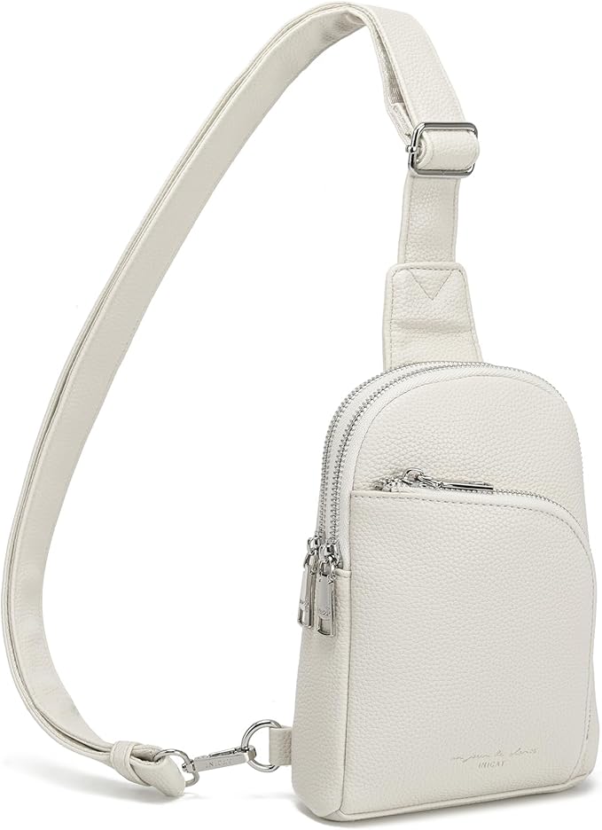 INICAT RFID Blocking Sling Bag, Anti Theft Crossbody Bag for Women, Travel Fanny Pack Style Purse, Vegan Leather
