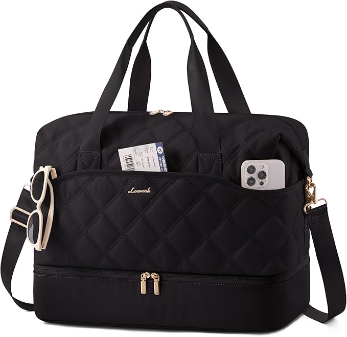LOVEVOOK Weekender Bags for Women with Shoe Compartment, Lightweight Travel Duffle Bag with Wet Pocket, Hospital Overnight Bags for Women Labor Delivery, Personal Item Carry On Bag for Gym, Sport