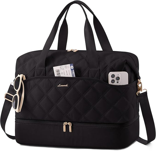 LOVEVOOK Weekender Bags for Women with Shoe Compartment, Lightweight Travel Duffle Bag with Wet Pocket, Hospital Overnight Bags for Women Labor Delivery, Personal Item Carry On Bag for Gym, Sport
