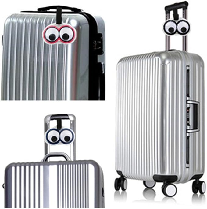 3pcs New Cute Eyes Luggage Tags Suitcase Luggage Tags Travel Accessories Baggage Name Tags