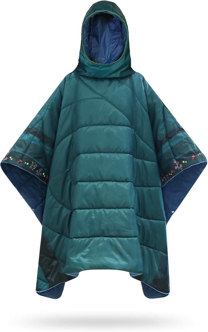 Camping Blanket,Hoodie Blankets Poncho Outdoor Waterproof Windproof Warm Durable & Portable for Stadium, Concerts, Car,Travel, Beach, Picnic, Grass,75 * 52 inch