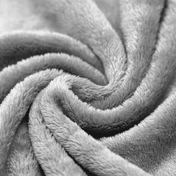 DEZ FURNISHINGS 4-in-1 Travel Compact Blanket Pillow Super Soft Velvet with Luggage Sleeve and Backpack Clip, Gray, 60" x 45"