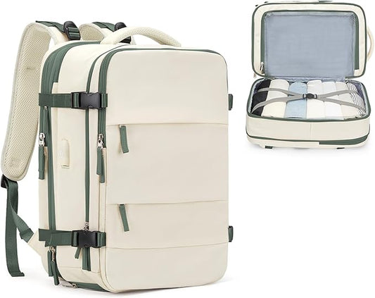 coofay Expandable Travel Backpack For Women Men Airline Approved Personal Item Backpack For Airlines Carry On Backpack Flight Approved Waterproof Backpack For Traveling On Airplane Travel Bag