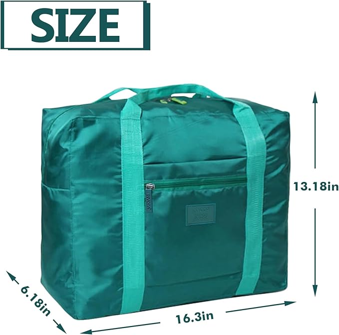 Travel Duffel Bag Lightweight Foldable Travel Bag for Women and Men Waterproof Tote Carry On Luggage Bag Weekender Overnight Bag (Blue+Green+Red+Black)