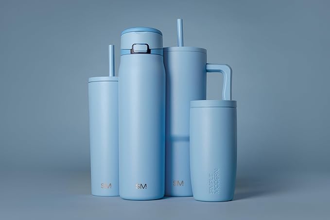 Simple Modern Classic Tumbler with Straw Lid | Insulated Iced Coffee Cup Reusable Stainless Steel Water Bottle Travel Mug | Gifts for Women Men Her Him | 24oz | Snow Day
