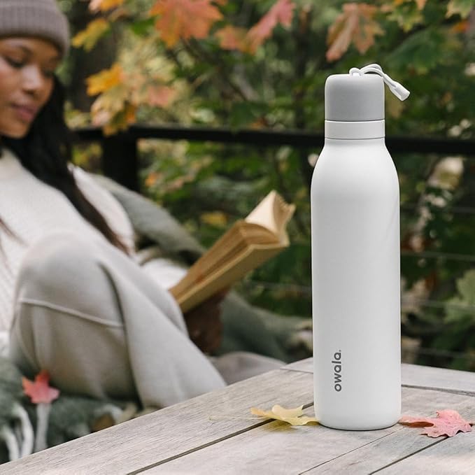 Owala FreeSip Twist Insulated Stainless Steel Water Bottle with Straw for Sports and Travel, BPA-Free, 24-oz, Confetti