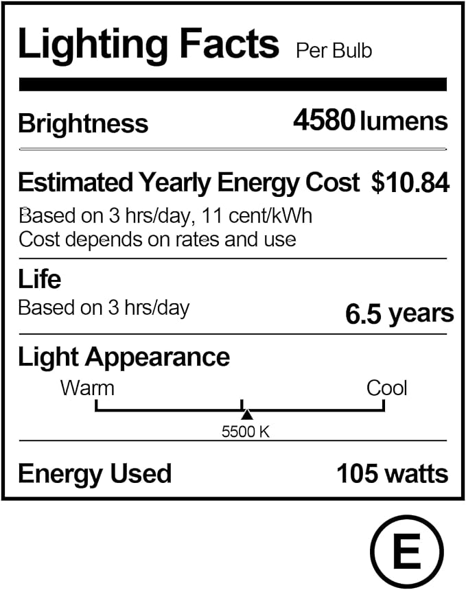 EMART Full Spectrum Light Bulb, 105W CFL Light Bulbs for Photography 4Pack | 5500K E26/E27 Spiral Light Bulbs for Softbox Lighting Kit, Replacement Lamp for Video Studio, Household Use, Portrait Photo