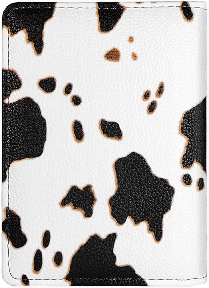 Passport Holder Cover,Traveling Passport Case Cute Passport Wallet for Women, Brown Cow