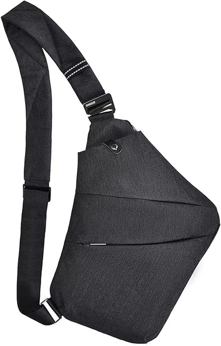 OSOCE Crossbody Sling Bag, Water-Resistant Anti Theft Chest Pack, Minimalist Commuter Daypack for Travel Hiking Work