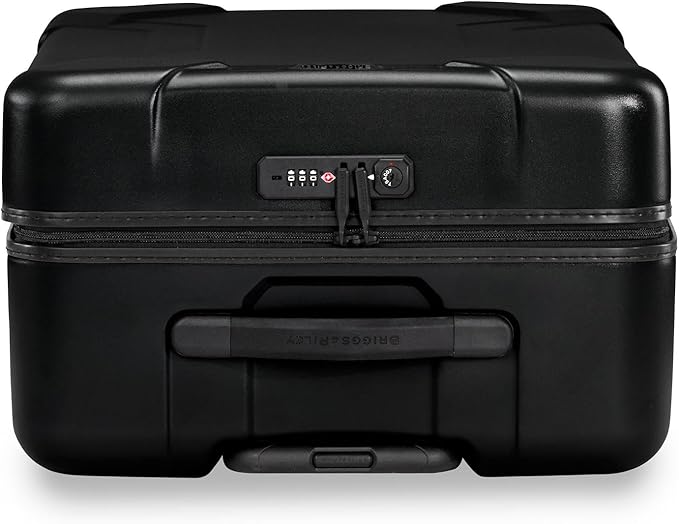Briggs & Riley 27" Medium Spinner - Checked Luggage for Travel, Suitcases with Wheels, Hardside Rolling Bag for Men & Women, Self-Repairing Zipper - Torq Collection, Stealth Black