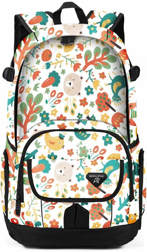 rickyh style School Backpack Travel Bag for Men & Women Lightweight College Back Pack with Laptop Compartmen