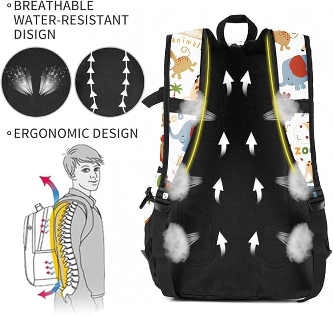 rickyh style School Backpack Travel Bag for Men & Women Lightweight College Back Pack with Laptop Compartmen