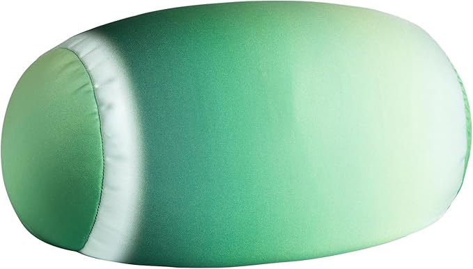 Squishy Microbead Neck Pillow, 7Inch x 12Inch Soft Travel Body Bed Pillow Bean Pillow for Kids Adult Chair Sleeping Car Seat, Fun Dormroom (Parrot Green Coloful)