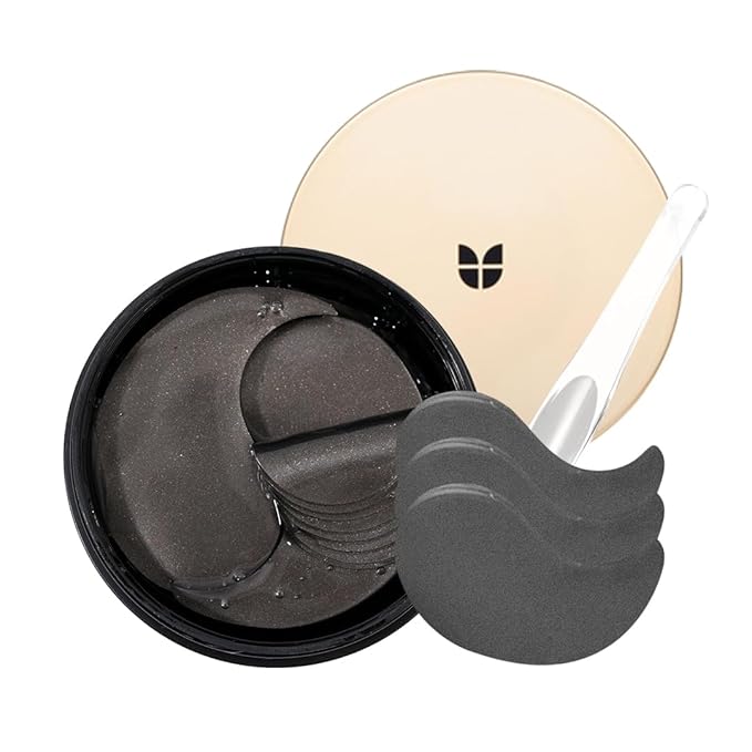 MIZON Pearl Eye Gel Patch Masks, Eye Treatment Mask Reduces Wrinkles and Puffiness, Dark Circles treatment, Hydrogel Eye Patches (Black Pearl)