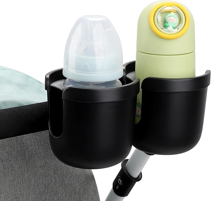 Accmor Stroller Cup Holder, Bike Cup Holder, Universal Cup Holder for Uppababy Nuna Doona Strollers, 2-in-1 Cup Phone Holder for Stroller Bike Wheelchair Walker Accessory