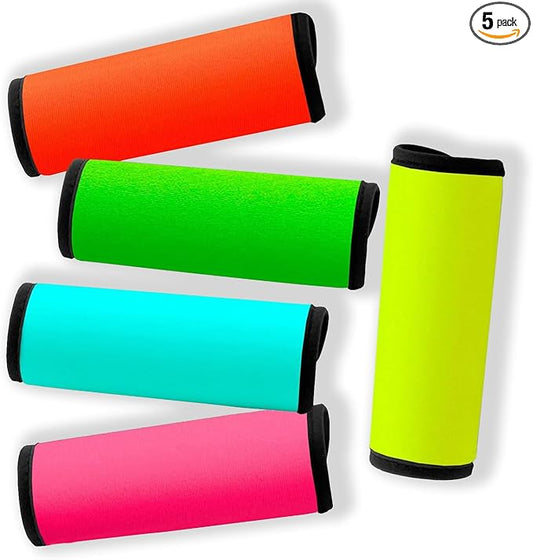 Neoprene Luggage Handle Wraps for Traveling Bright Color Luggage Tags|Handle Wraps|Handle Covers (5 Colors)