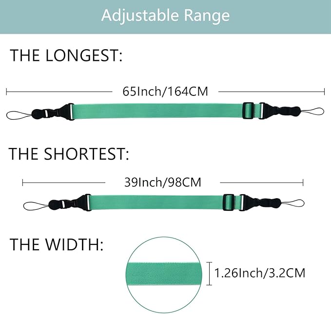 3 Pack Adjustable Shoulder Strap:Comfortable for iPad Strap Nylon Neck Lanyard for iPad/Samsung Tablet Case,Camera Binocular Crossbody Laptop Luggage Bag(Mint Green)