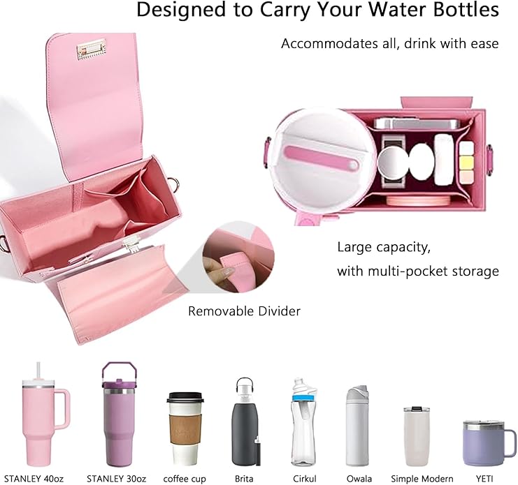 Stanley Purse Cup Holder Bag- Outdoor Portable Crossbody Bag for Stanley Cup Tumbler Purse