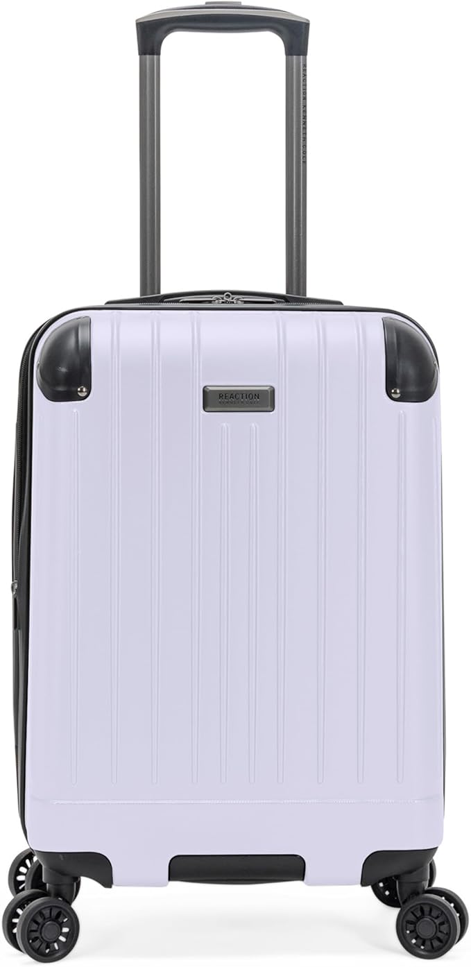Flying Axis Collection Lightweight Hardside Expandable 8-Wheel Spinner Luggage, Lavender, 20-Inch Checked