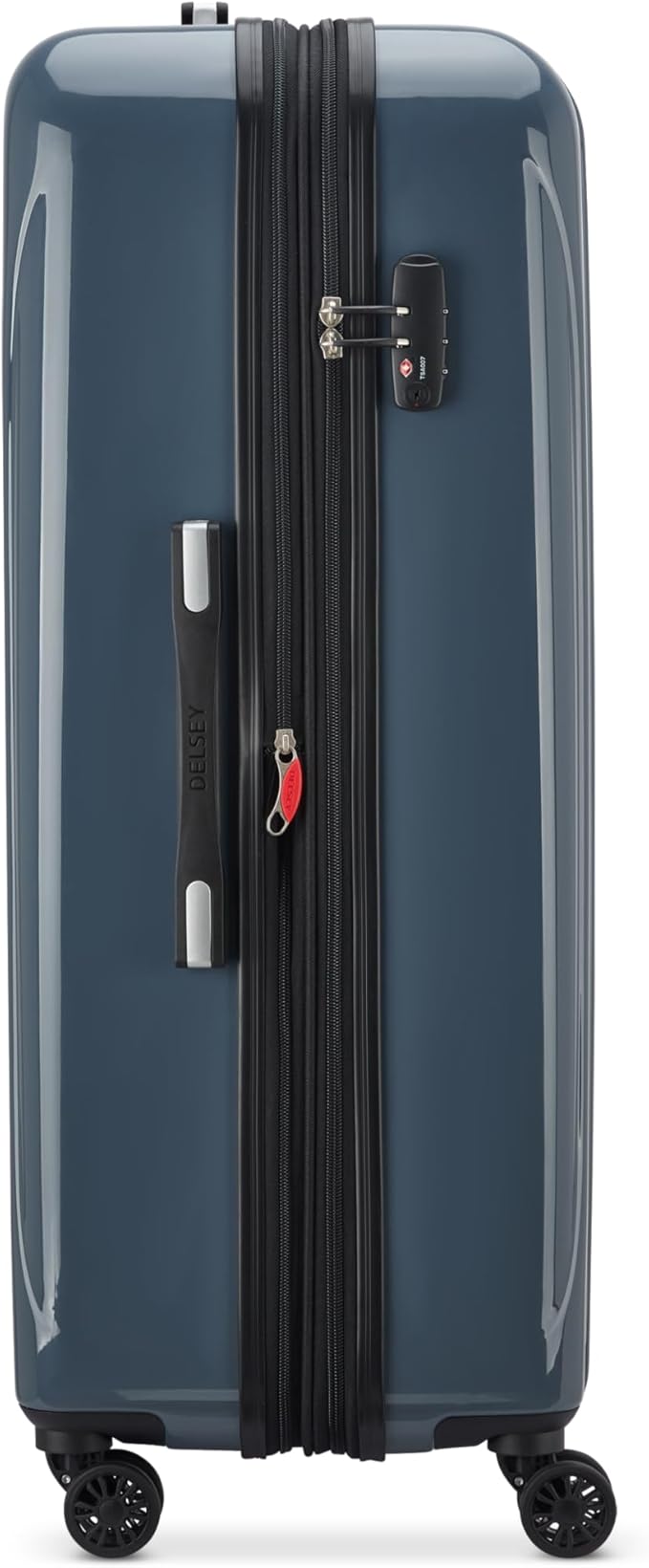 DELSEY PARIS Helium Aero Hardside Expandable Luggage with Spinner Wheels, Orion Blue, Checked-Large 28 Inch