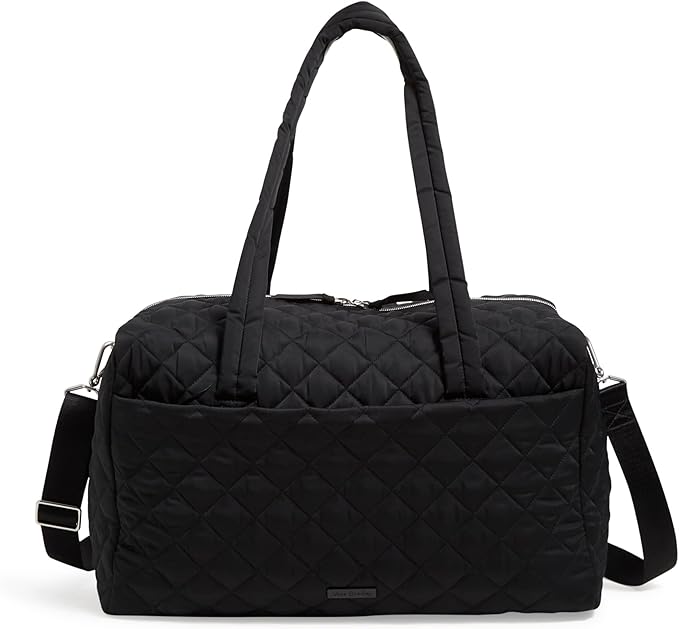 Vera Bradley Women's Performance Twill Medium Travel Duffle Bag, True Black, One Size