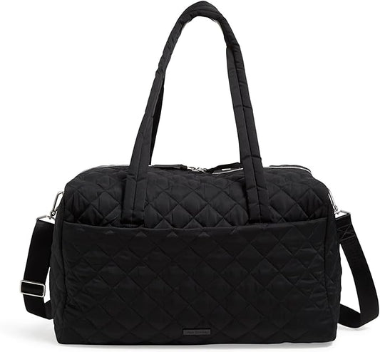 Vera Bradley Women's Performance Twill Medium Travel Duffle Bag, True Black, One Size