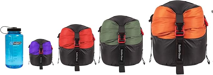 Ultra-Light Compression Stuff Sack, 70D Nylon Sleeping Bag Stuff Sack 1L/5L/7L/17L/25L Compression Bag Space Saving Gear for Camping Hiking Backpacking
